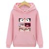 Langermet for menn og kvinner Uformell mote gensere Japansk tegneserie løs hettegenser Komfortabel kreativitet Streetwear