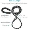 Durable Slip Lead Dog Leash with Padded Handle and Highly Reflective Threads, No Pull Dog Training Leash, (1/2" x 6 FT, Black)