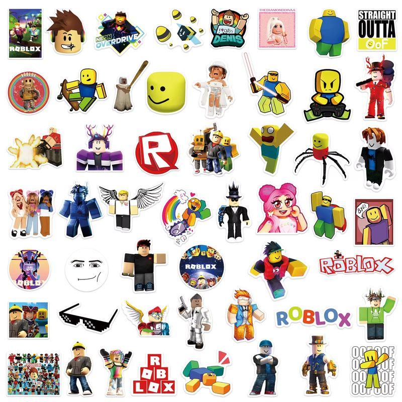 50/100pcs Roblox Graffiti Stickers Unique Waterproof Vinyl Decals For Skateboard Helmet Water Bottle Laptop Luggage Kids Teens