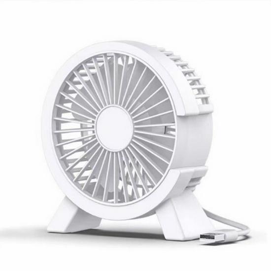 USB Rechargeable Mini Desktop Fan - Quiet, Portable for Dorms & Offices