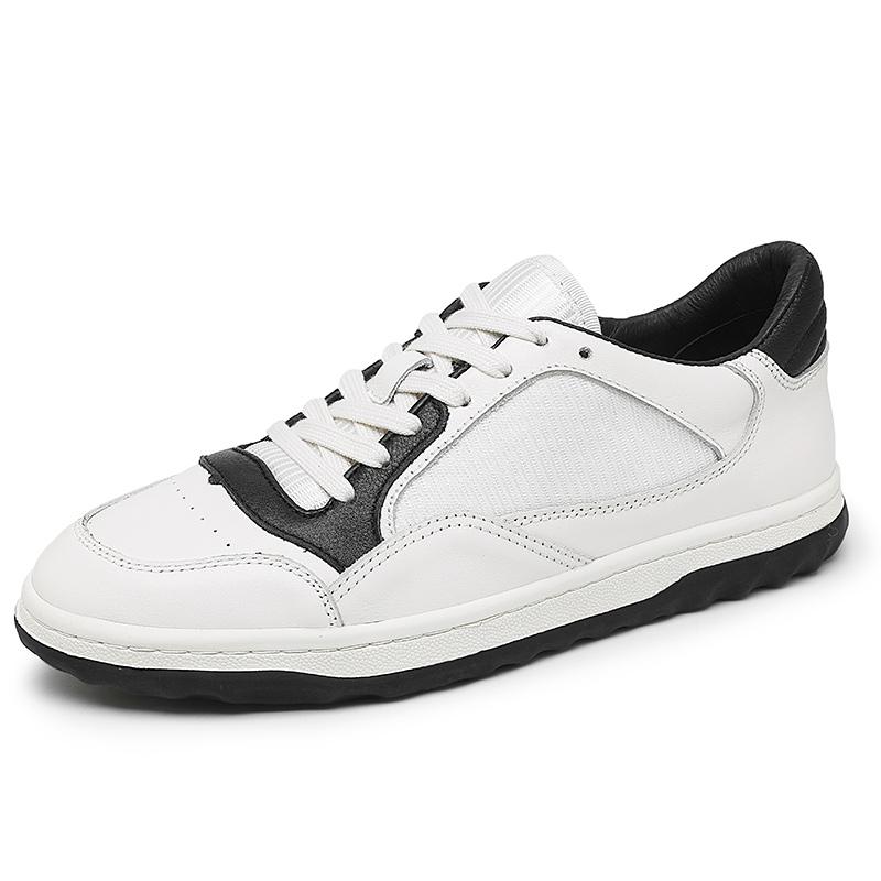 Fashion Genuine Leather Men Shoes Youth Teenage Casual Shoes Classics Man Vulcanize Shoes Driving Sneakers Versatile Skateboard Footwear