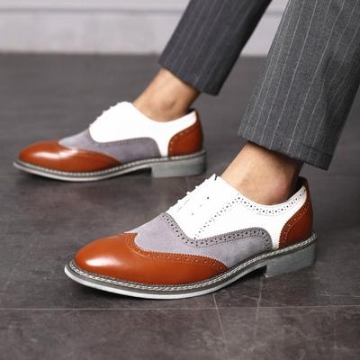 Mode für Männer Oxfords Schuhe Outdoor-Mode Braun Herren Kleid Lederschuhe Männer Verschleißfeste Männliche Gesellschaftsschuhe Chaussure Hommes