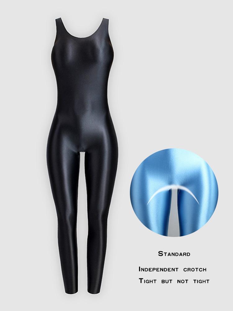 Body da Fitness Scintillante da Donna con Canotta e Leggings 9/10