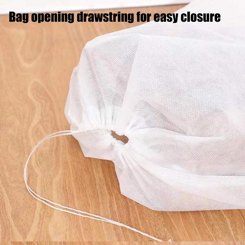 50 st Skopåsar med dragsko Anti-gulnande Dammtäta Skopåsar För Resor Non-woven Förvaringspåse Med Dragsko För Skor Stövlar