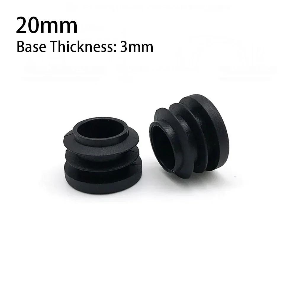 10Pcs Steel Pipe Furniture Leg Plug Pipe Inserts Plugs Floor Protectors Round Tube Dust Cover 16 19 22 25mm Non-slip