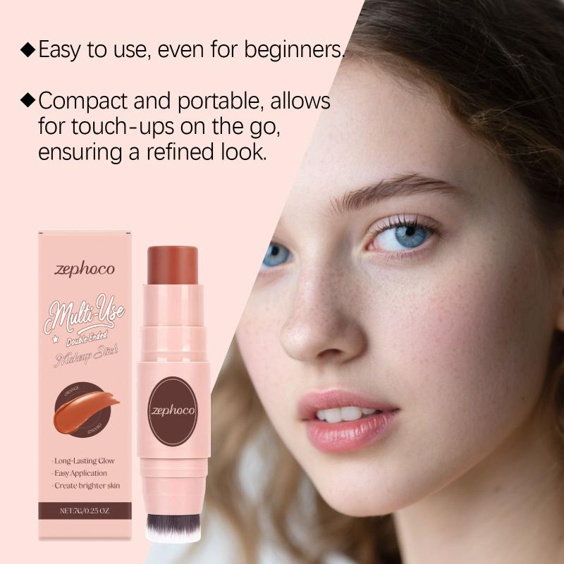 Orange Dual Ended Makeup Stick Highlighter Contour Blush Long Lasting Long Lasting Hydrating Everyday Makeup For Polished Look