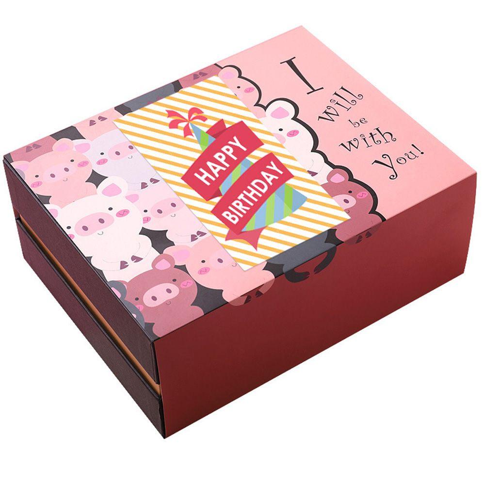 Invitations Cardstock Happy Birthday Cards Greeting Labels Cartoon Animal Message Postcard
