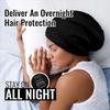 Women's Sleep Caps Adjustable Satin Lined Nightcap with Hair Scrunchie Suitable for Sleeping