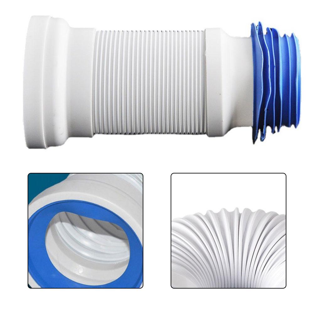 1pc Toilet Connection Pipe Kit Flexible Connector Adjustable Tubing Toilet Connection Pipe For Toilet Drain Floor Pipes B
