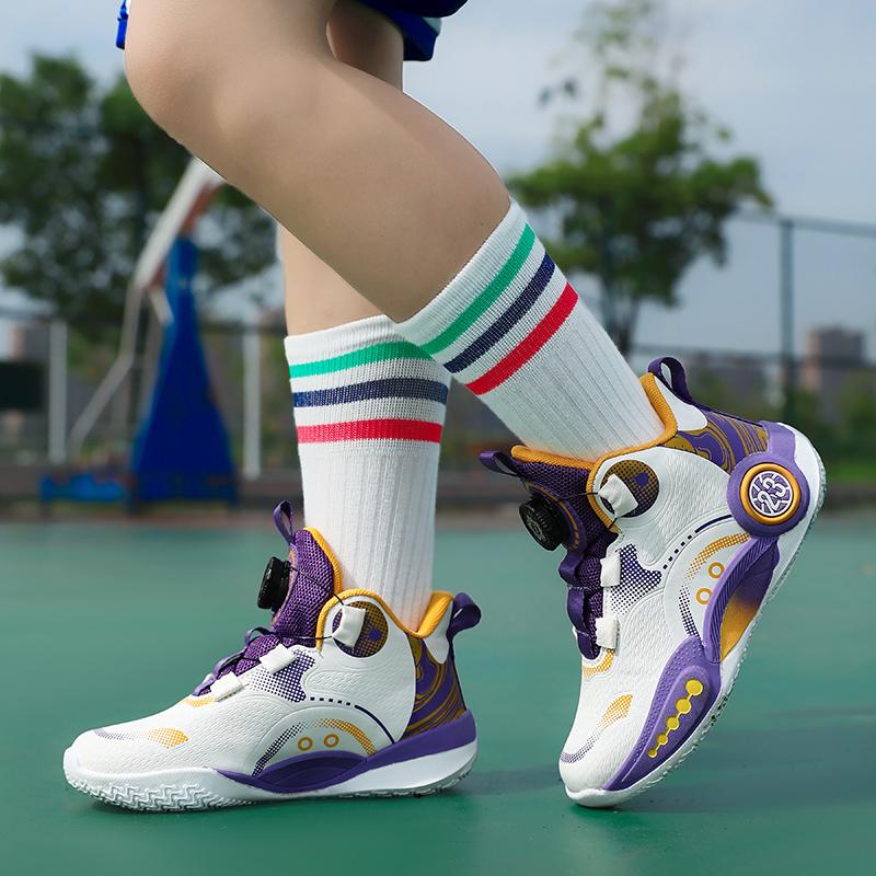 31-40 Children and Teenagers Plus Size Comfortable Convenient Fashionable Sports Shoes High Top Basketball Shoes