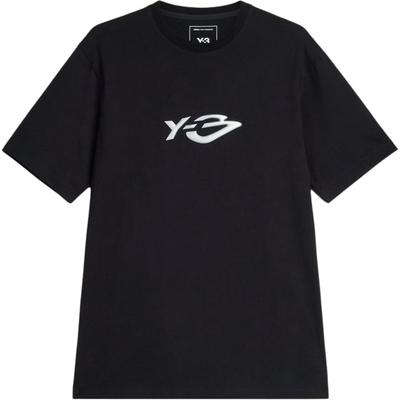 Y-3 Crew Neck Loose Fit Logo T-Shirt Unisex Tops KQ8579