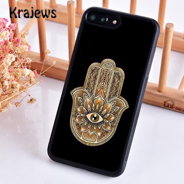 

Krajews Magic Buddha Colored Hamsa Phone Case Cover For iPhone 17 Air 16 15 14 plus 11 12 pro max coque Fundas iPhone 13