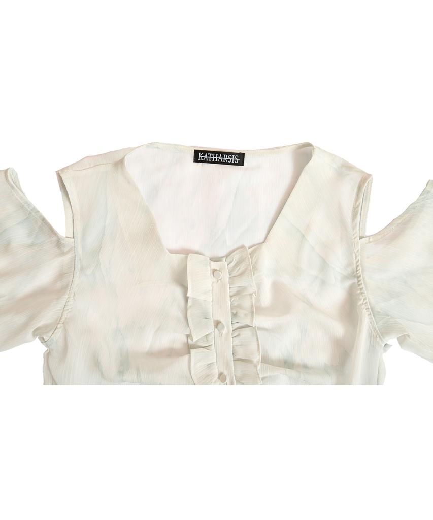 KATHARSIS Cut-Off Chiffon Blouse Mt_Free