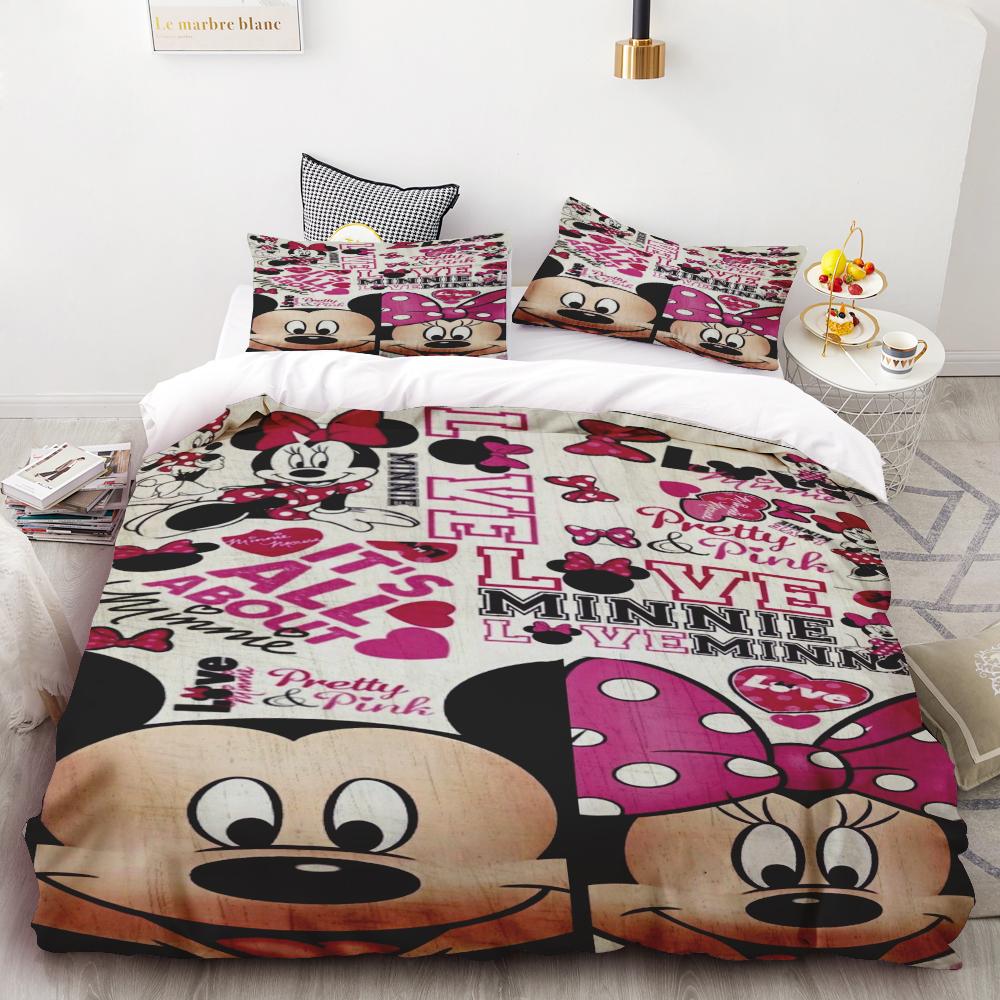 Mickey Anya Forger Duvet Cover Set Comforter Bedding 3d Children'S Bedding Set 3-Piece 1 Quilt Cover King Size Best Gifts