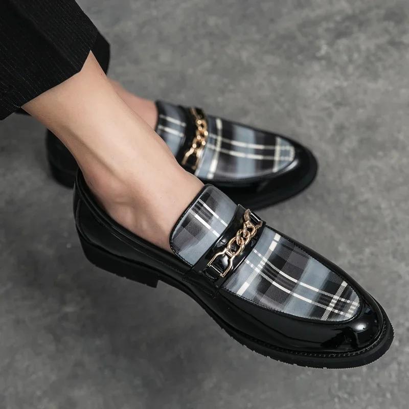 Fashion New Fashion Men's Shoes Luxury  British Style Breathable Loafers Casual Leather Men Dress Classic Business Dress Men Shoes