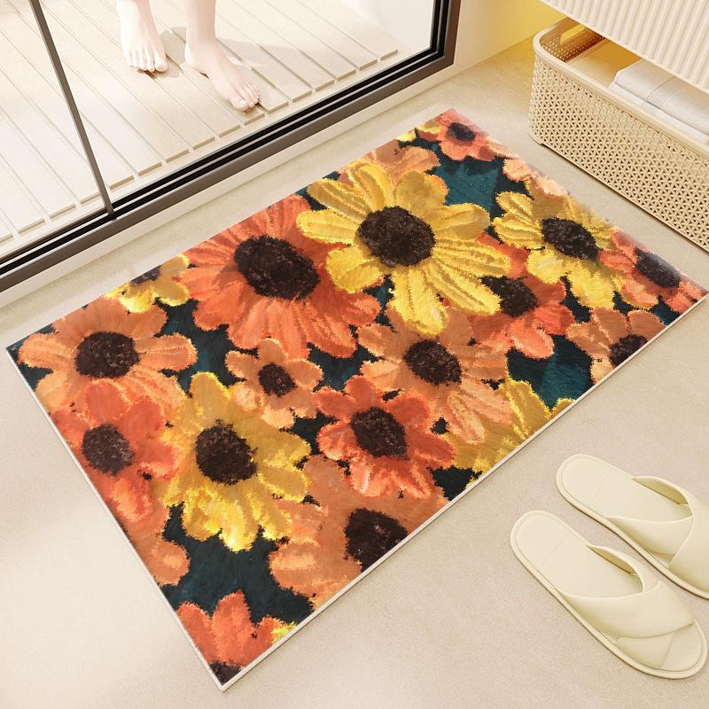 Cartoon Carpet Bathroom Absorbent Soft Floor Mat Bedroom Bedside Decorative Floor Mat Resistant To Dirt