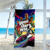 Gta Beach Towel Quick-Dry Soft Microfiber Comfortable Lightweight Suitable for Swimming, Gym, Camping, Yoga Vacation