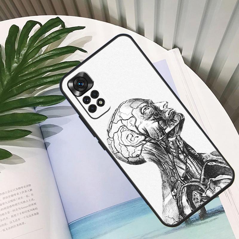 Human Anatomy Funda For Xiaomi Redmi Note 11 10 12 13 14 15 Pro Plus Case For Redmi 15C 10C 13C 12C 14C 15