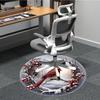1pc Winter Wreath Chair Carpet for Office, Round Non Slip Durable Large Size Office Carpet, Suitable for Office