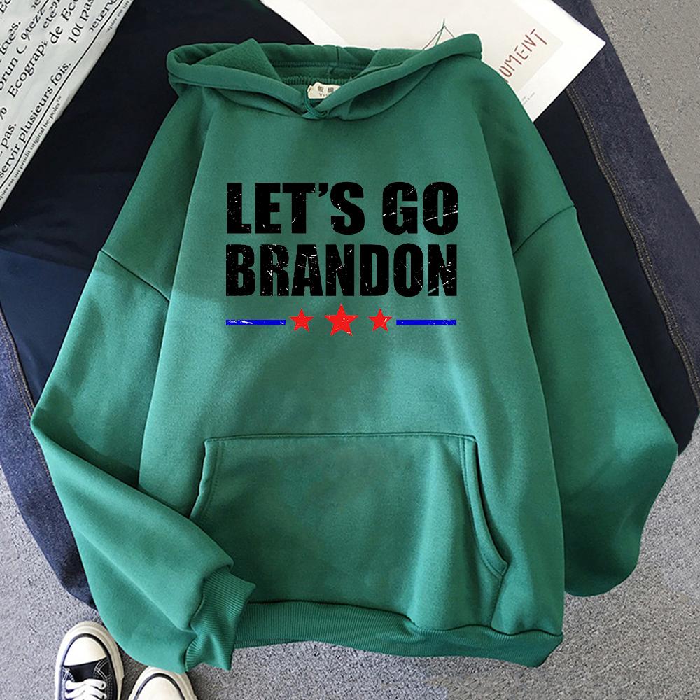 2021 New Fashion lets go brandon letter print Hoodies  Unisex Wo Unisex Long Sleeve Hooded Sweatshirts Casual Winter Streetwear Clothes