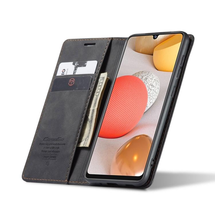 For Samsung Galaxy A42 5G CaseMe-013 Multifunctional Retro Frosted Horizontal Flip Leather Case with Card Slot & Holder & Wallet(Coffee)
