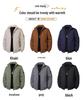 Men's 2025 Cross-border Diamond Plaid Stand Collar Jacket - Autumn/Winter Warm, Velvet-Lined Cotton Coat