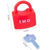 10Pcs Kids Alphabet Lock Key Toy Set Car Locks Montessori Educational Number Matching Homeschool Math Toys Baby Word Cognition