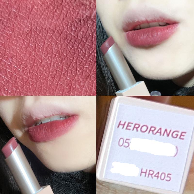 HER ORANGE~Powder Mist Magnet Buckle Lipstick Whitening Matte Long Lasting Lip Glaze for Women