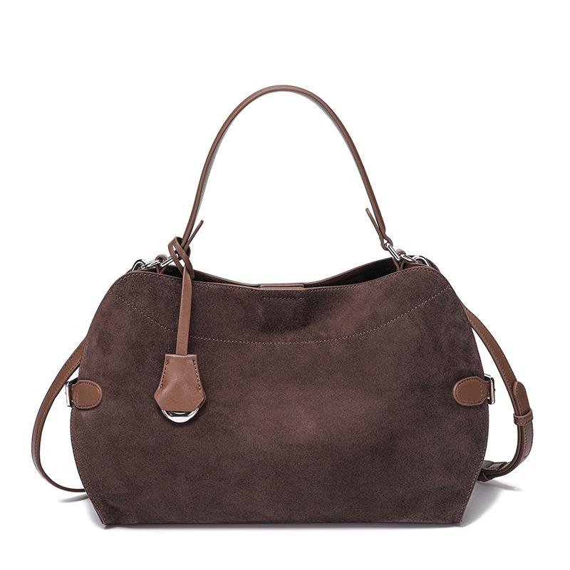 Heißer Verkauf Leder Hirschfleece Mattiertes Rindsleder Umhänge-Crossbody-Tasche Damen Vielseitige Pendler-Tragetasche Damenhandtasche Damen