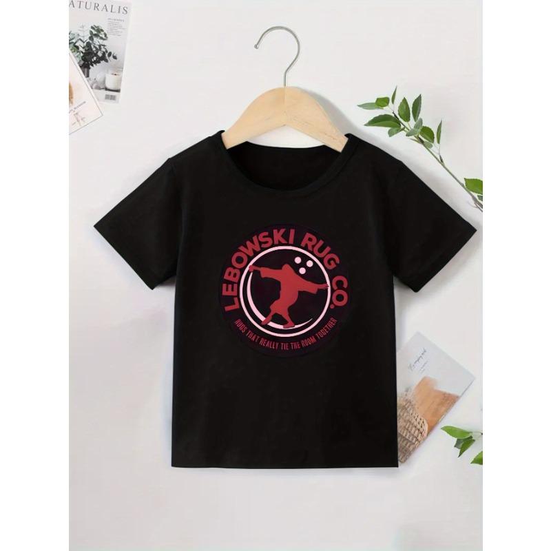 European size Boys round-neck short-sleeved T-shirt with creative pattern print