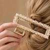 Large Hair Clip Metal Hair Claw with Decorative Round Embellishments Durable Hair Accessory for Secure Updos and Styling