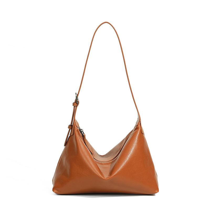 

Первый слой премиальной сумки-пельменя на плечо из коровьей кожи растительного дубления, универсальная кожаная сумка под мышкой большой вместимости для поездок на работу