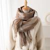 New Winter Women Plaid Cashmere Scarf Warm Pashmina Neckerchief Lady Shawls And Wraps Casual Lattice Tassel Scarves Muffler