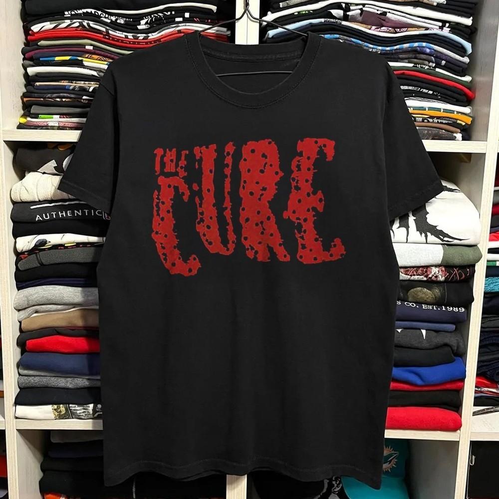 The Cure T Shirt Band Logo Black Tshirt Sizes S5XL XXL