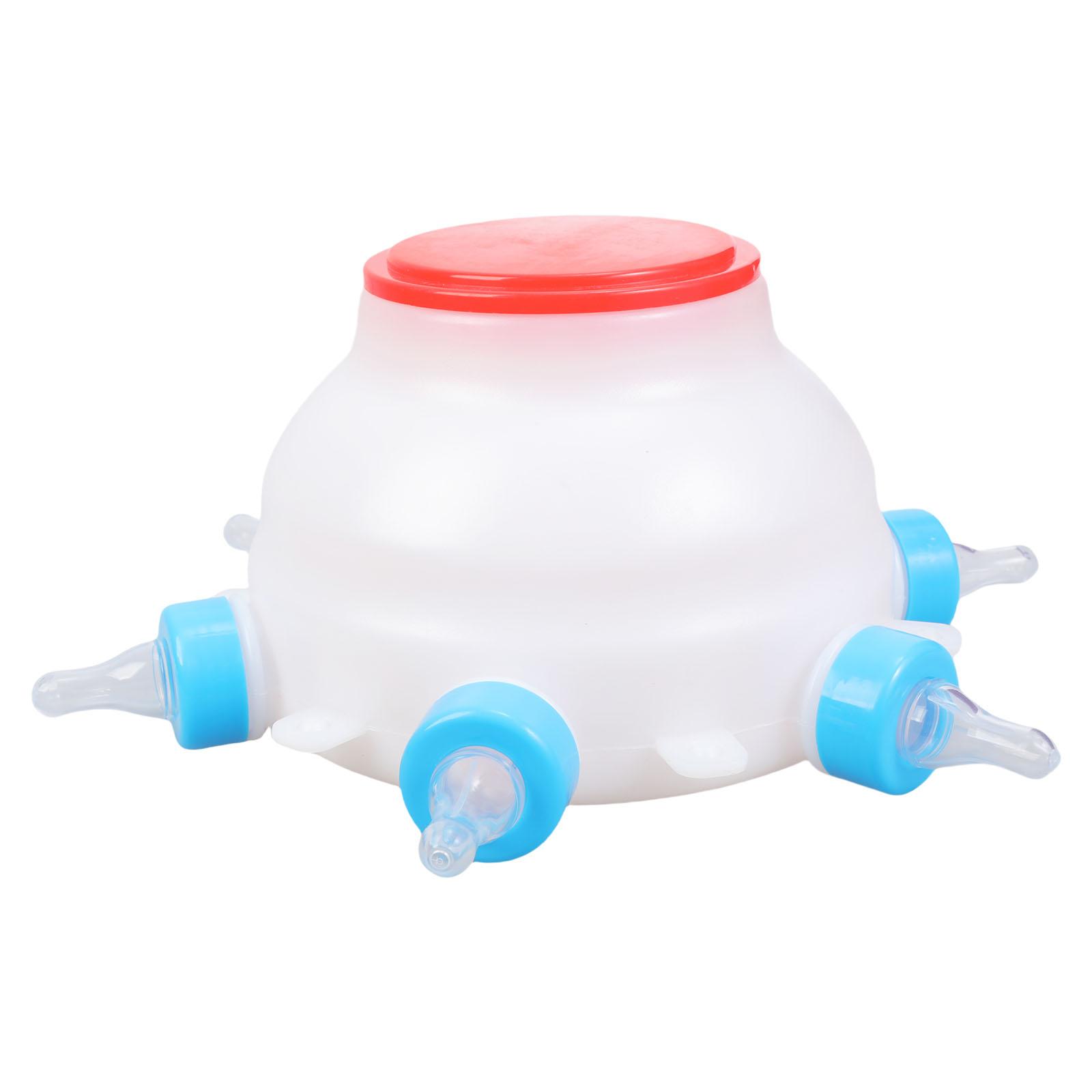 

6-ти ниппельная подвесная кормушка-бутылка для ягнят, телят, поросят, прочный инструмент для кормления нескольких животных, оборудование для поения на ферме