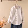 Women's Quilted Thickened Winter Shirt with Yuanbao Collar - High-Quality Pure Cotton, Japanese Style