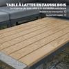 Modular Corner Outdoor Lounge Set for 6, Sofas, Coffee Table, Dark Grey