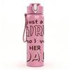 1PC Just A Girl Who Loves Her Dad Print 750ml Color Plastic Sports Water Bottle Leakproof Flip Straw Lid Suitable for Sports Office Home Use