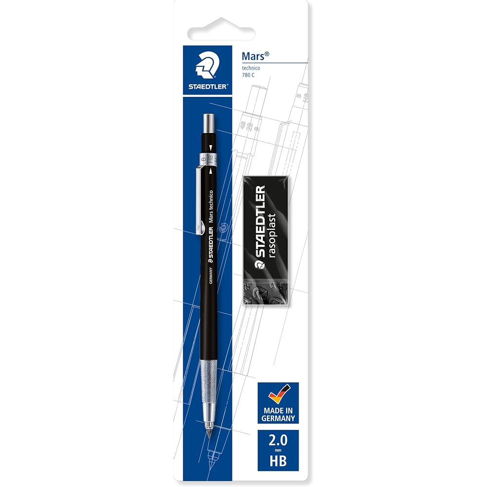 Staedtler Mars Tech Nico Core Holder with Letter Eraser Set 780C BKP6