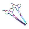 Hair Scissors 6" Japan Stainless Purple Hair Cutting Scissors Barber Thinning Shears Haircut Set for Hairdressing Dropshipping