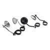 Motorcycle Mirrors 180-degree Rotatable Rearview Fork Mount Side Mirror ABS Aluminum Alloy Universal for Motorbike Windshield