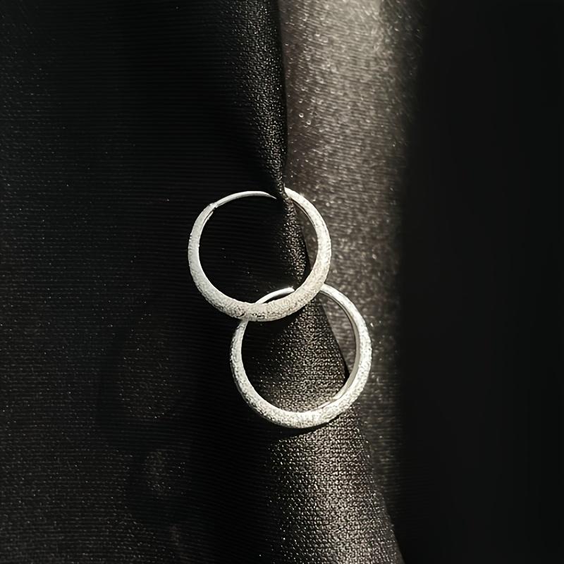 925 Sterling Silver Earrings Women's Circles Premium Sensitive Ear Bone Nails Sleeping Free Ear Hole Earrings Earrings Earrings