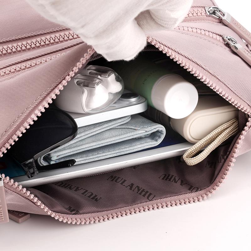 Lightweight Crossbody Bag Multi-Pocket Shoulder Bag Nylon Women's Bag