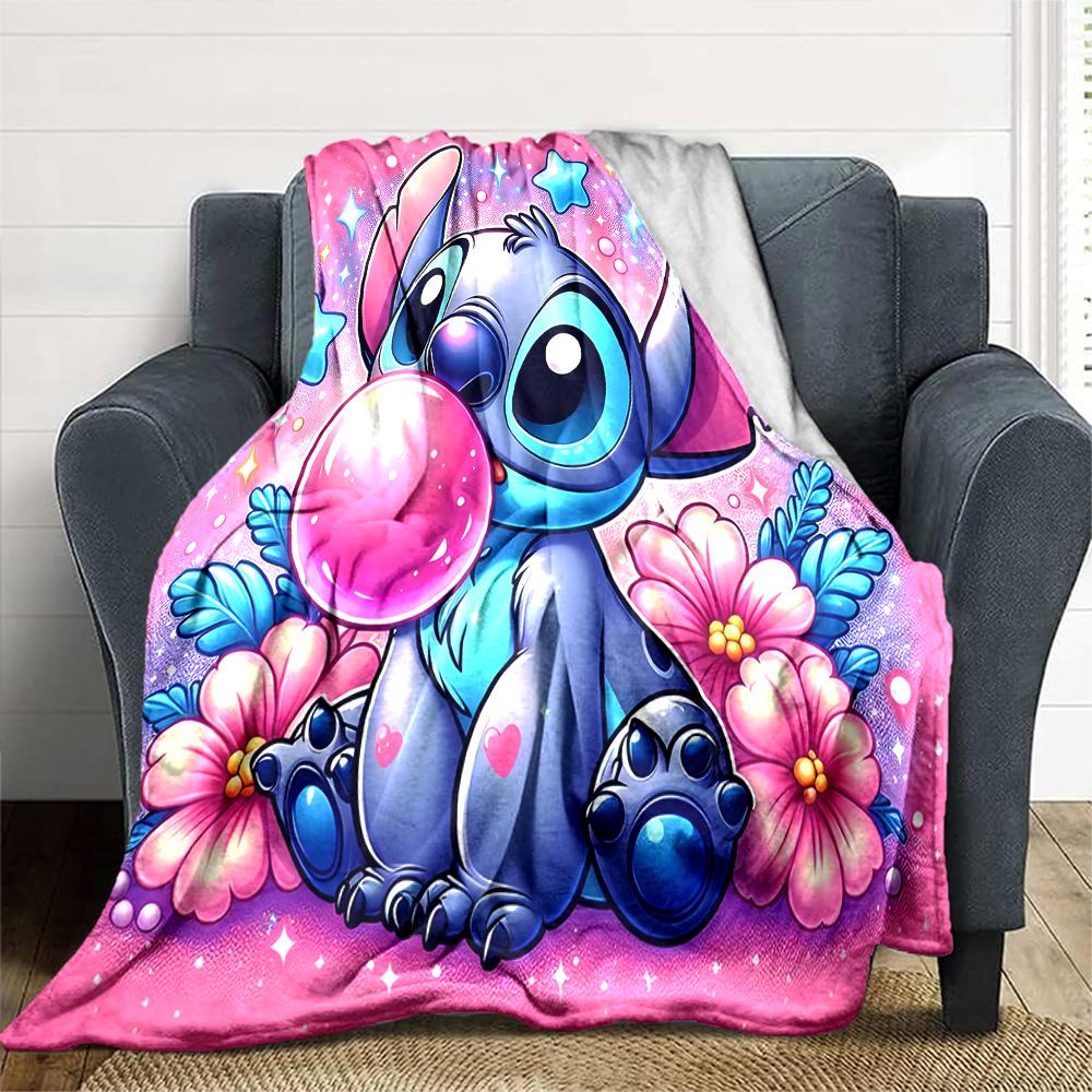 1pc S-Stitch13 Blanket, Gift, for Men and Women, Soft Blanket, Good for Sofa Bed Couch Travel, Lightweight Flannel Blanket