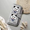 Cute Panda Print Long Wallet Fashion PU Leather Card Holder Casual Portable Purse for Women