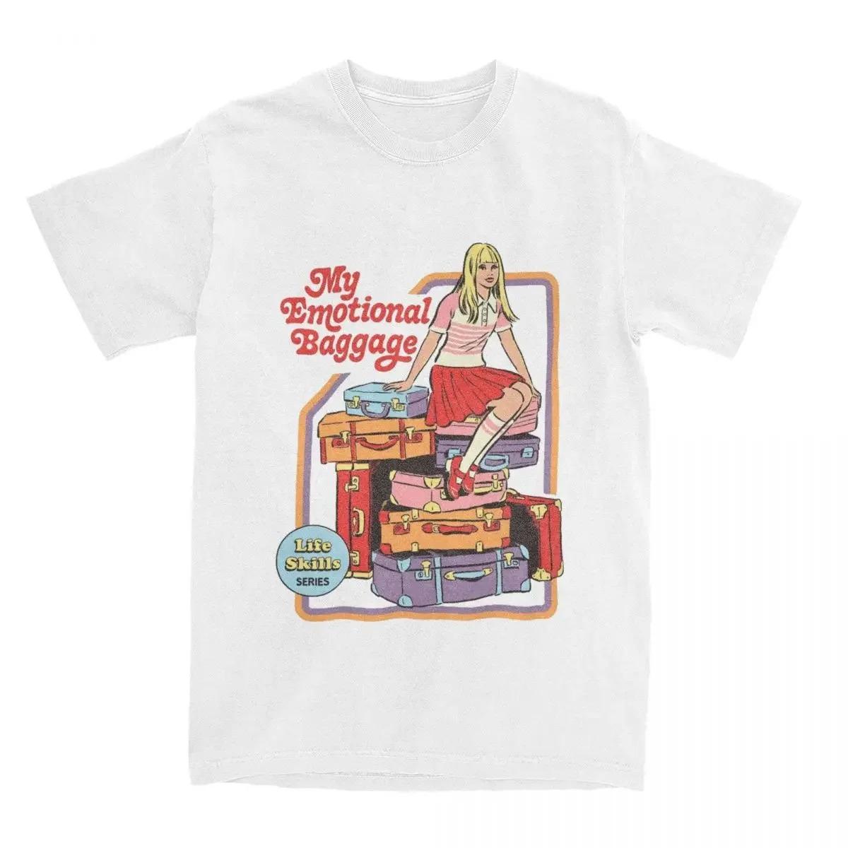 

My Emotional Baggage Anxiety Feelings Men Women s T Shirts Novelty Anxious Art Casual Tee Shirt Oversized high quality soft tee 4XL