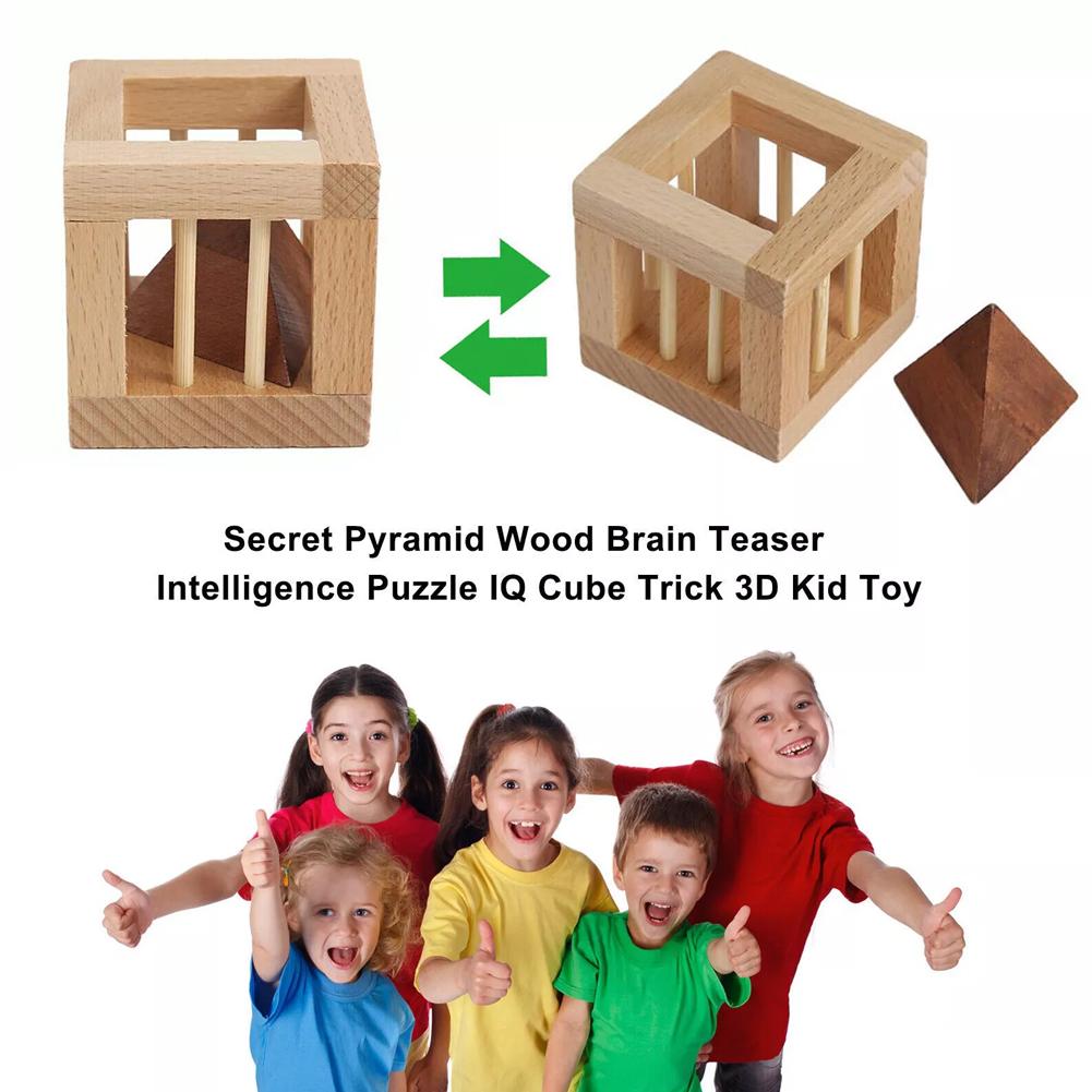Classic Wooden Unlock Toys Luban Lock Ming Lock Toys Wooden Difficulty Burning Mortise Hig W8S7