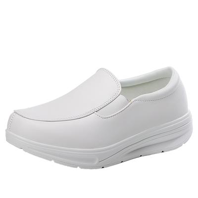 Kleine weiße Schuhe Damen Frühling und Herbst neue Sport Freizeit weiche einzelne Schuhe Arbeit Krankenschwester flache rutschfeste Damenschuhe