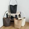 Haute Couture First Layer Cowhide Bucket Bag Women's Large Capacity Full Leather Fashion Portable Shoulder Bag Underarm Bag