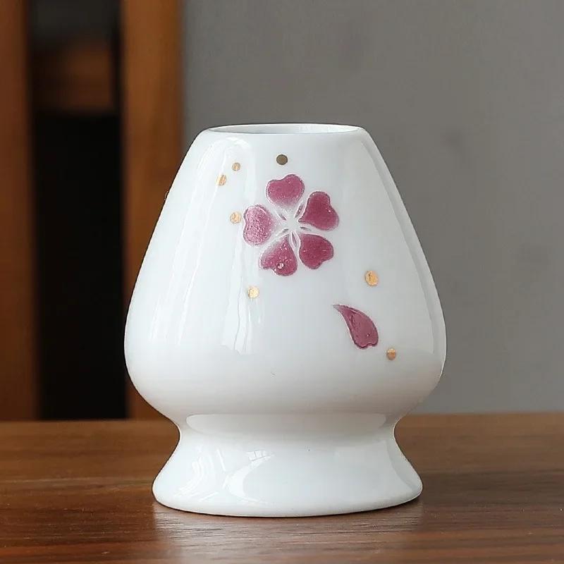 Japanische Teeschale Matcha Besenhalter Matcha Besenständer Teezeremonie Matcha Schale Chasen Ständer für Küche Esszimmer Keramik